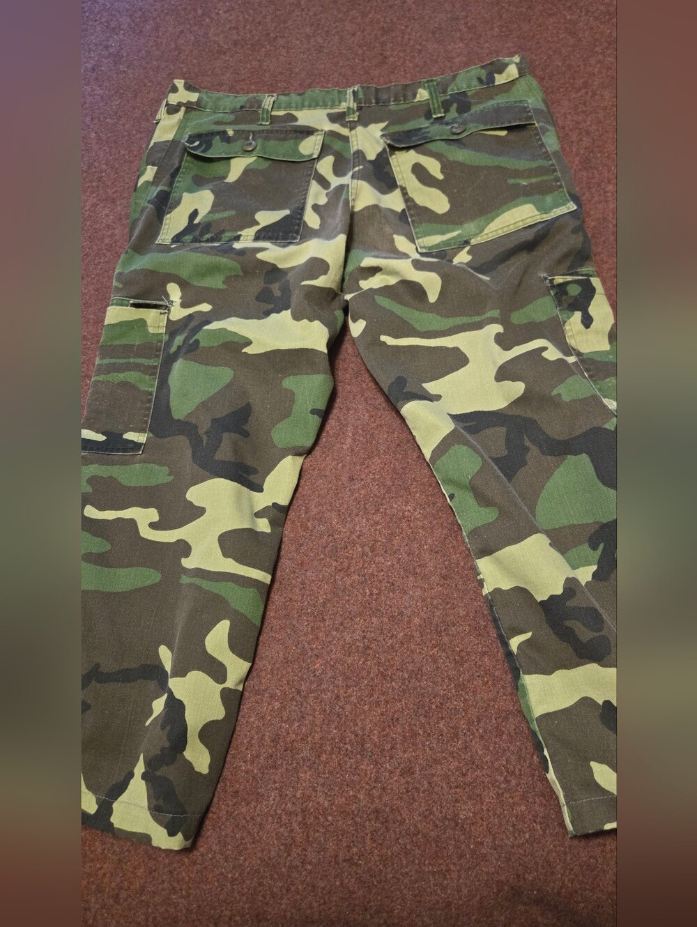 Vintage Camo Pants Marked 36x32 Measuring 36x23 Cannot Red Hand Tag - Picture 8 of 9